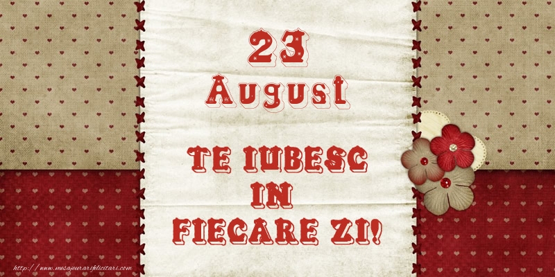 Astazi este 23 August si vreau sa-ti amintesc ca te iubesc!