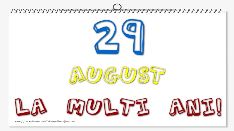 Felicitari de 29 August - 29 August - La multi ani!
