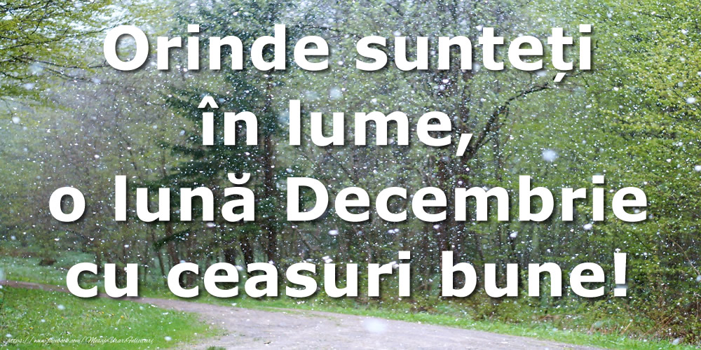 Felicitari de 1 Decembrie - Orinde sunteți în lume, o lună Decembrie cu ceasuri bune!