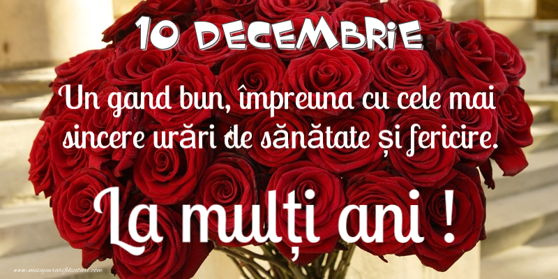 Felicitari de 10 Decembrie - 10 Decembrie - La multi ani!