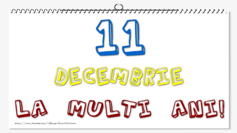 11 Decembrie - La multi ani!