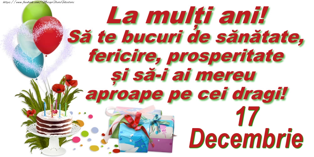 Felicitari de 17 Decembrie - La mulți ani! - 17.Decembrie