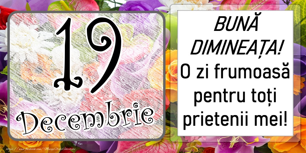 19 Decembrie - BUNĂ DIMINEAȚA! O zi frumoasă pentru toți prietenii mei!