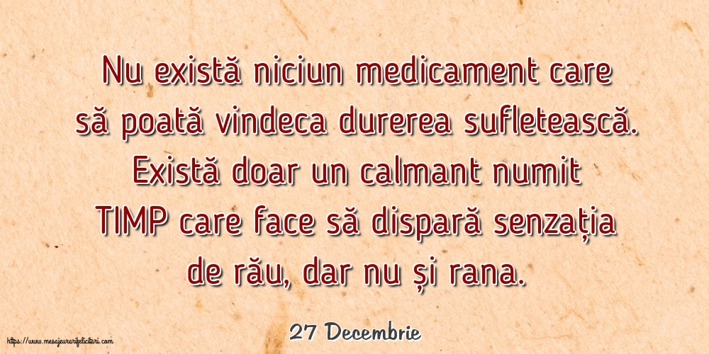 Felicitari de 27 Decembrie - 27 Decembrie - Nu există niciun medicament