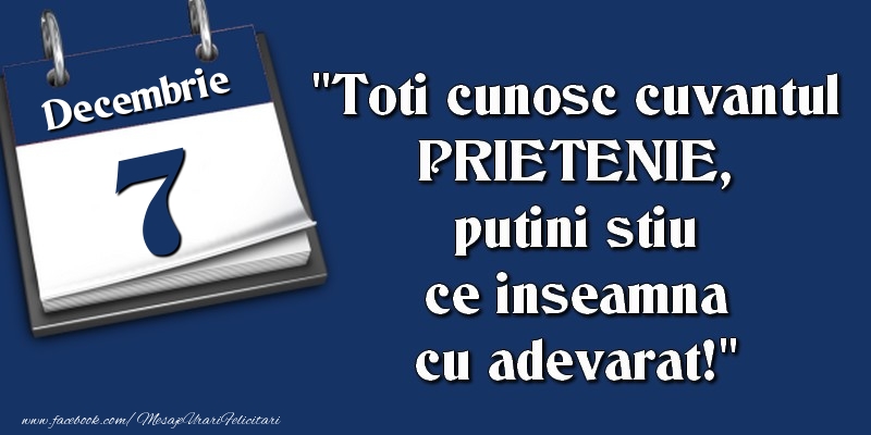 Toti cunosc cuvantul PRIETENIE, putini stiu ce inseamna cu adevarat! 7 Decembrie