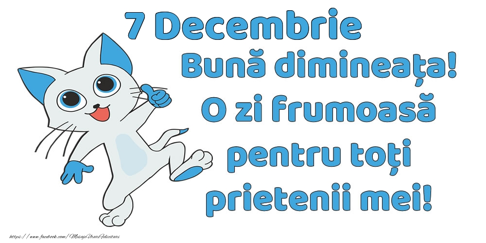 Felicitari de 7 Decembrie - 7 Decembrie: Bună dimineața! O zi frumoasă pentru toți prietenii mei!