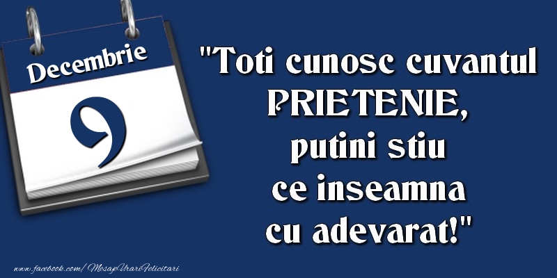 Toti cunosc cuvantul PRIETENIE, putini stiu ce inseamna cu adevarat! 9 Decembrie