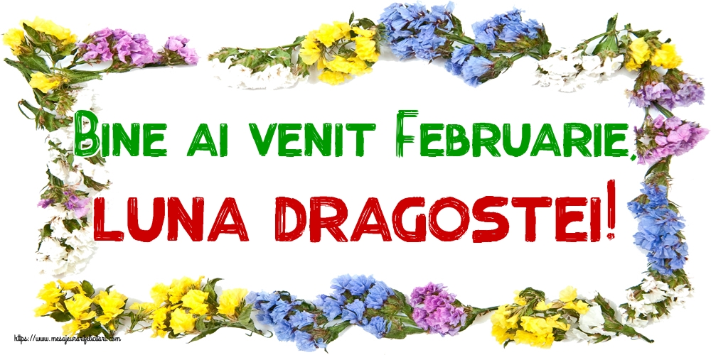 Felicitari de 1 Februarie - Bine ai venit Februarie, luna dragostei!