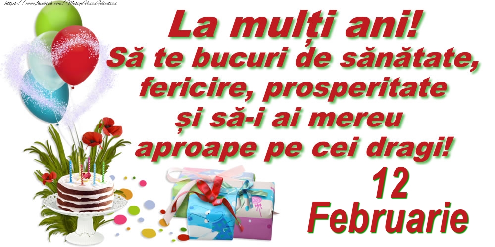 Felicitari de 12 Februarie - La mulți ani! - 12.Februarie