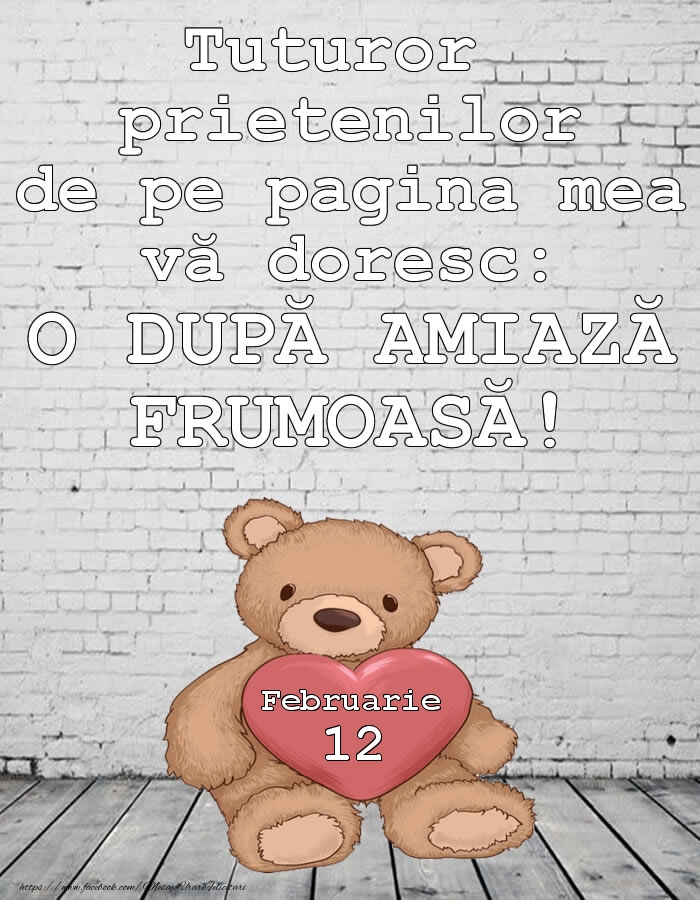 12.Februarie O DUPĂ AMIAZĂ FRUMOASĂ!