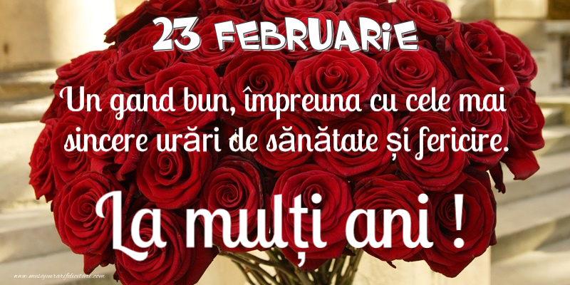 Felicitari de 23 Februarie - 23 Februarie - La multi ani!