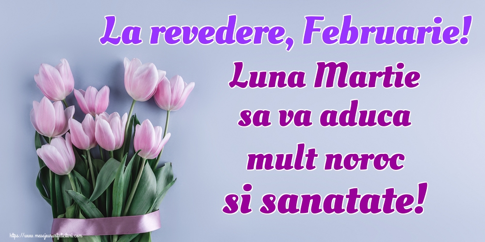 La revedere, Februarie! Luna Martie sa va aduca mult noroc si sanatate!