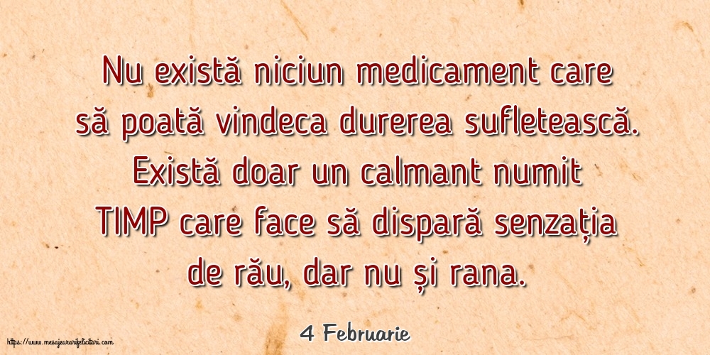 Felicitari de 4 Februarie - 4 Februarie - Nu există niciun medicament