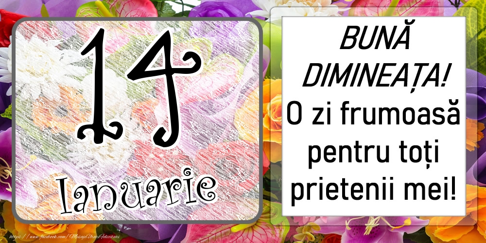 14 Ianuarie - BUNĂ DIMINEAȚA! O zi frumoasă pentru toți prietenii mei!