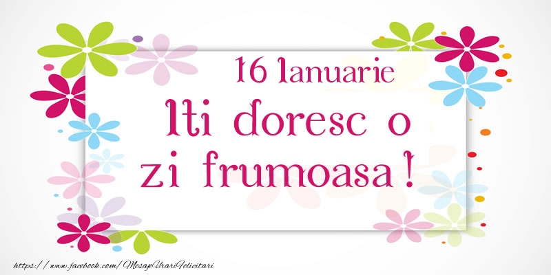 Ianuarie 16 Iti doresc o zi frumoasa!