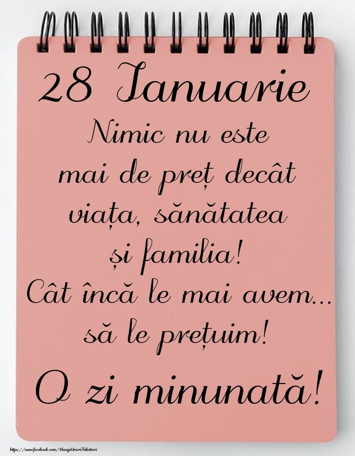 Felicitari de 28 Ianuarie - Mesajul zilei de astăzi 28 Ianuarie - O zi minunată!