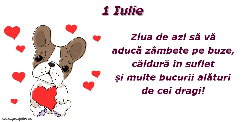 Ziua de azi să vă aducă zâmbete pe buze, căldură în suflet și multe bucurii alături de cei dragi!