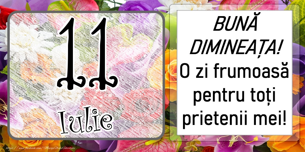 11 Iulie - BUNĂ DIMINEAȚA! O zi frumoasă pentru toți prietenii mei!