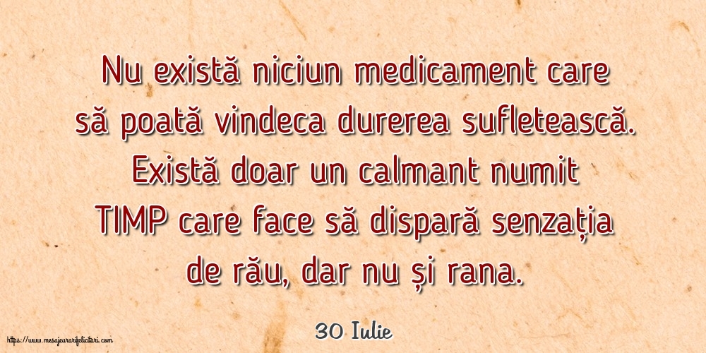 Felicitari de 30 Iulie - 30 Iulie - Nu există niciun medicament