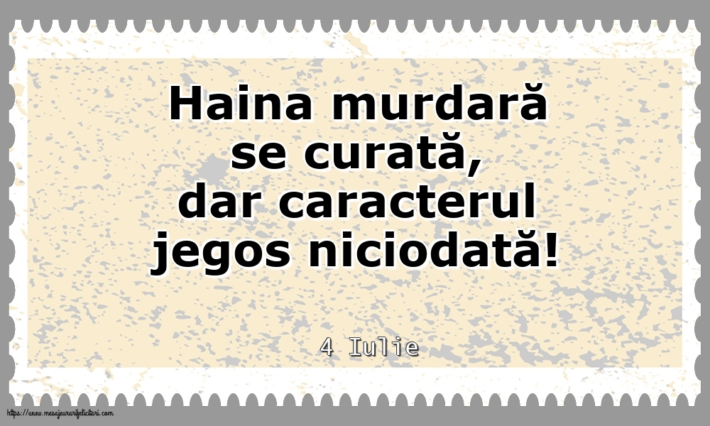 Felicitari de 4 Iulie - 4 Iulie - Haina murdară se curată