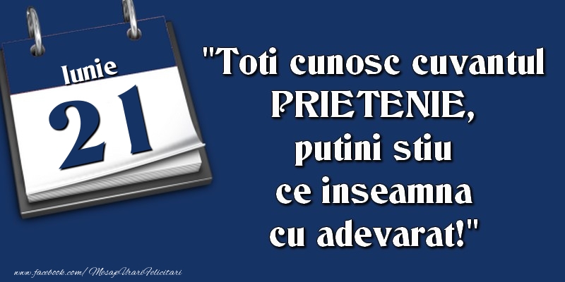 Toti cunosc cuvantul PRIETENIE, putini stiu ce inseamna cu adevarat! 21 Iunie