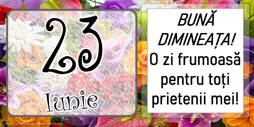 23 Iunie - BUNĂ DIMINEAȚA! O zi frumoasă pentru toți prietenii mei!