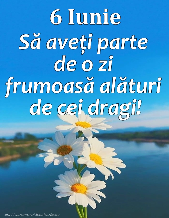 Felicitari de 6 Iunie - 6 Iunie - Să aveți parte de o zi frumoasă alături de cei dragi!