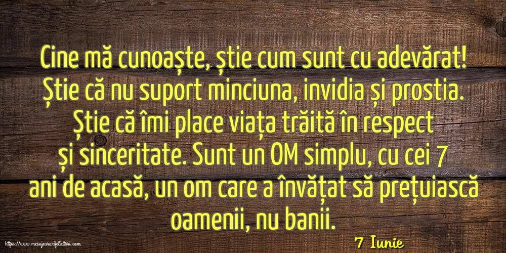 Felicitari de 7 Iunie - 7 Iunie - Cine mă cunoaște