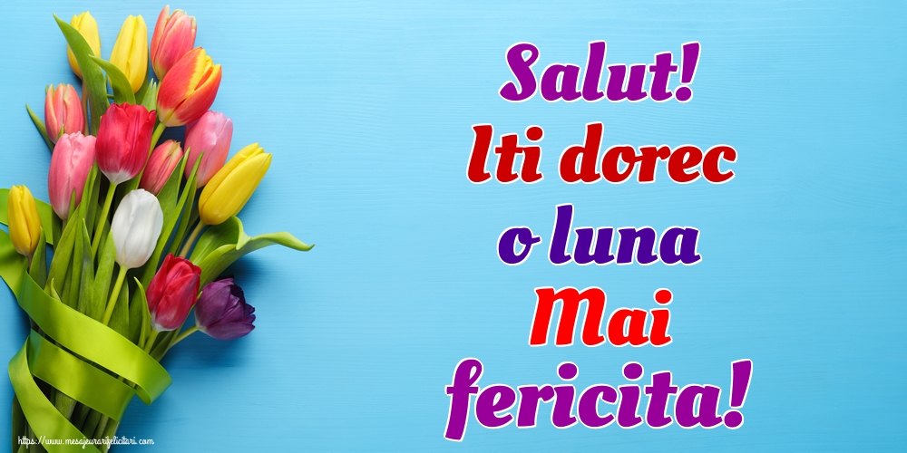 Felicitari de 1 Mai - Salut! Iti dorec o luna Mai fericita!