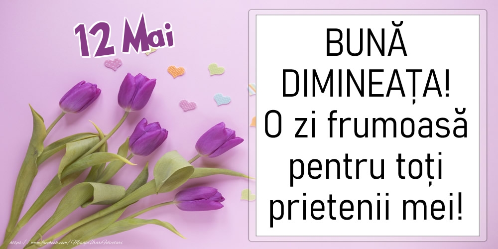 12 Mai - BUNĂ DIMINEAȚA! O zi frumoasă pentru toți prietenii mei!