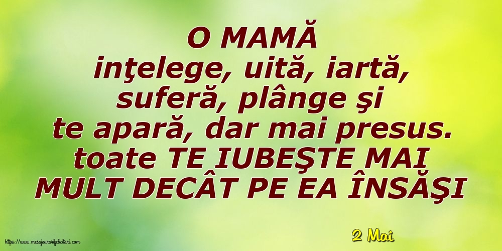 Felicitari de 2 Mai - 2 Mai - O MAMĂ