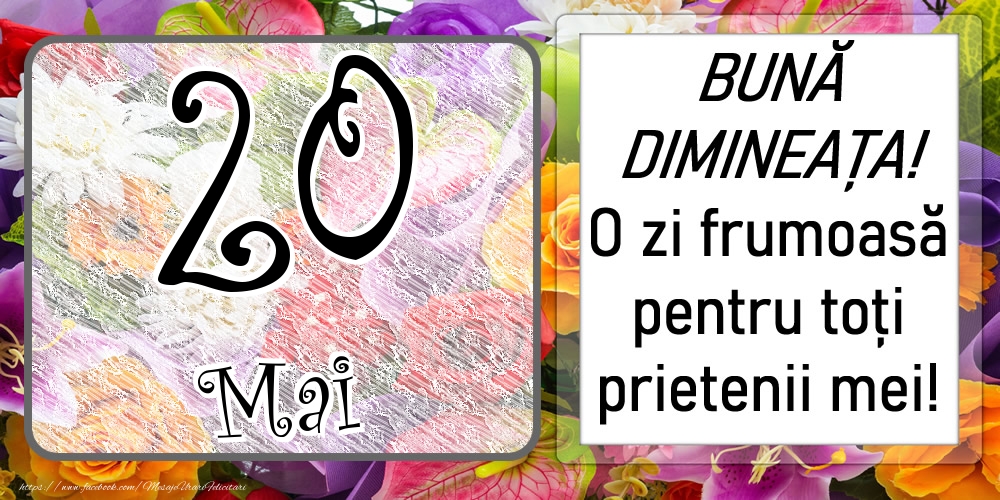 20 Mai - BUNĂ DIMINEAȚA! O zi frumoasă pentru toți prietenii mei!