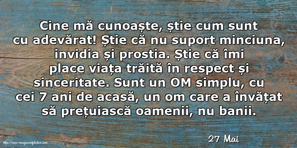 Felicitari de 27 Mai - 27 Mai - Cine mă cunoaște