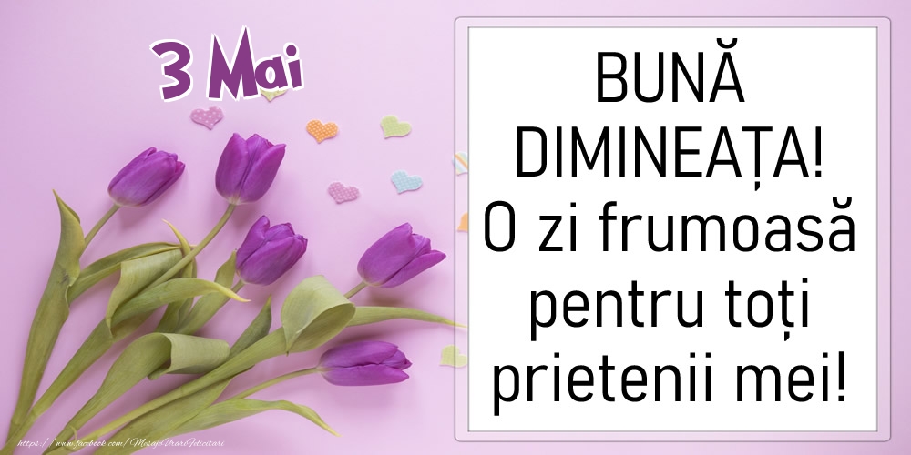 3 Mai - BUNĂ DIMINEAȚA! O zi frumoasă pentru toți prietenii mei!