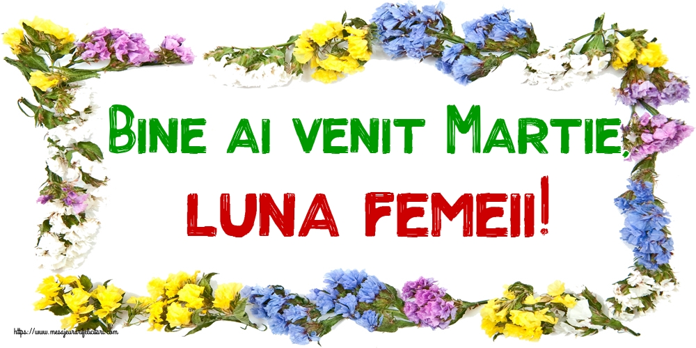 Felicitari de 1 Martie - Bine ai venit Martie, luna femeii!