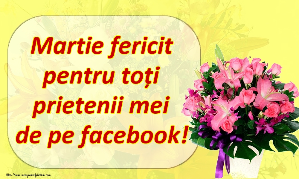 Felicitari de 1 Martie - Martie fericit pentru toți prietenii mei de pe facebook!