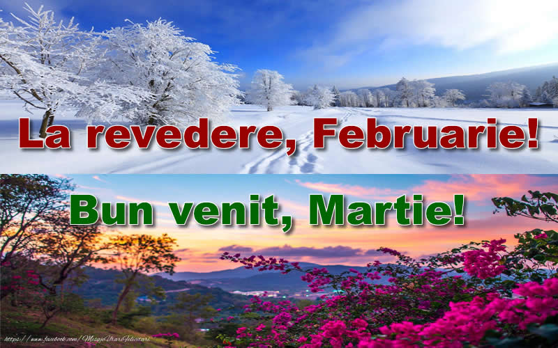 Felicitari de 1 Martie - La revedere, Februarie! Bun venit, Martie!