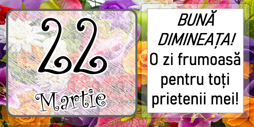 22 Martie - BUNĂ DIMINEAȚA! O zi frumoasă pentru toți prietenii mei!