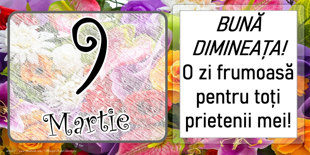 9 Martie - BUNĂ DIMINEAȚA! O zi frumoasă pentru toți prietenii mei!