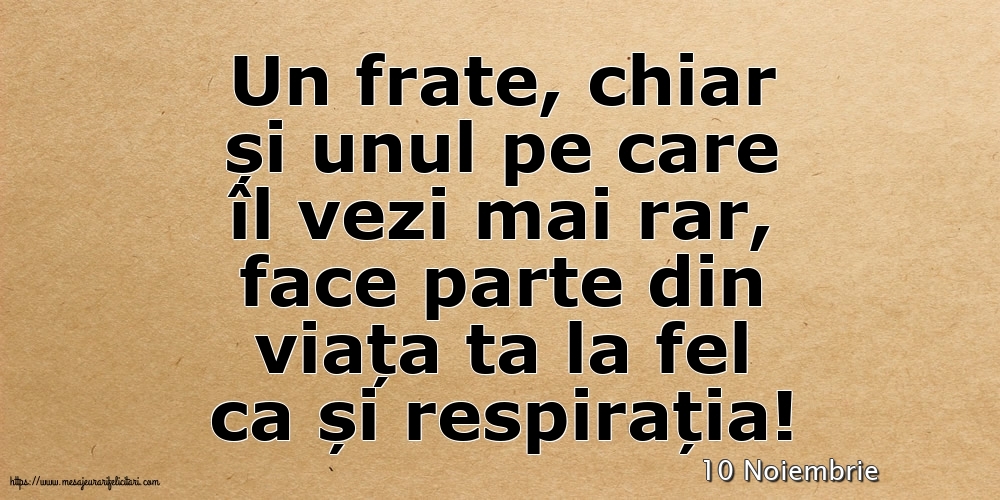 Felicitari de 10 Noiembrie - 10 Noiembrie - Pentru fratele meu