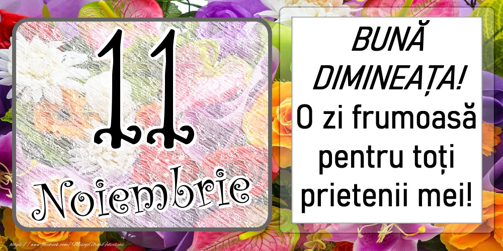 11 Noiembrie - BUNĂ DIMINEAȚA! O zi frumoasă pentru toți prietenii mei!