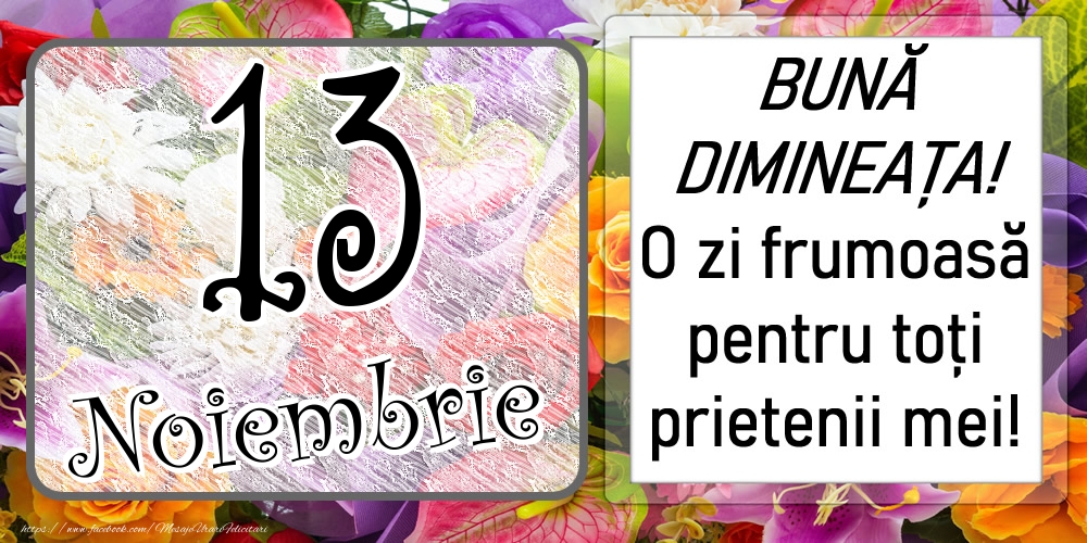 13 Noiembrie - BUNĂ DIMINEAȚA! O zi frumoasă pentru toți prietenii mei!