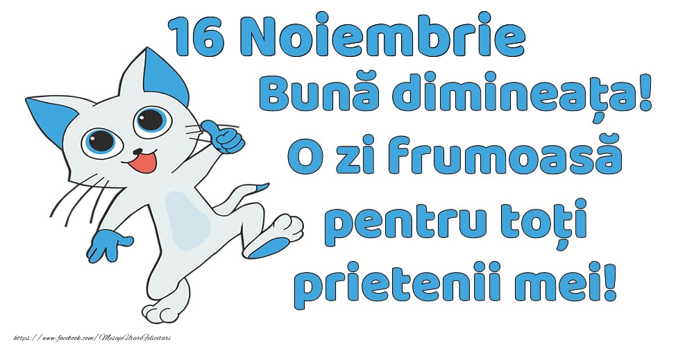 Felicitari de 16 Noiembrie - 16 Noiembrie: Bună dimineața! O zi frumoasă pentru toți prietenii mei!