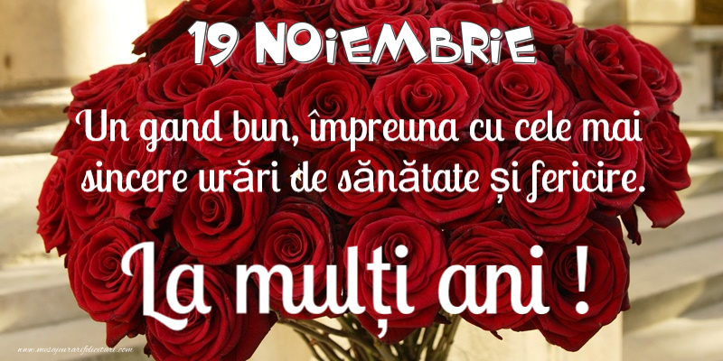 Felicitari de 19 Noiembrie - 19 Noiembrie - La multi ani!