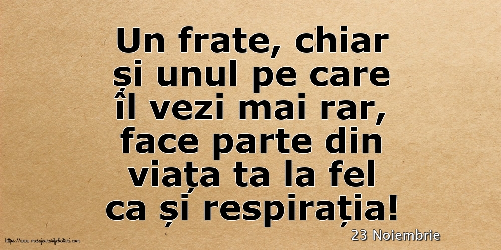 Felicitari de 23 Noiembrie - 23 Noiembrie - Pentru fratele meu