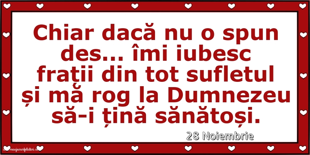 Felicitari de 28 Noiembrie - 28 Noiembrie - Pentru frați