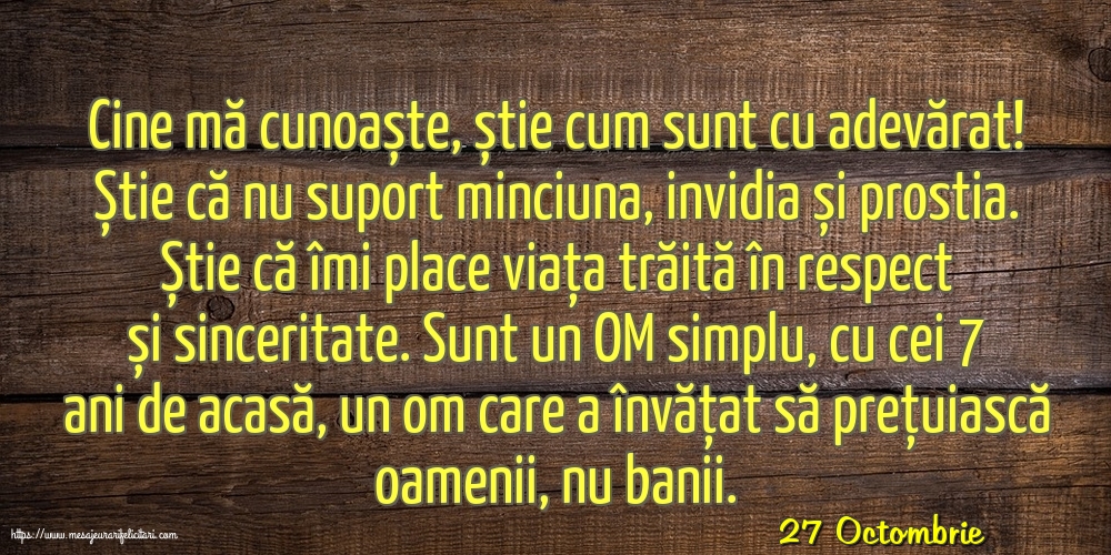 Felicitari de 27 Octombrie - 27 Octombrie - Cine mă cunoaște