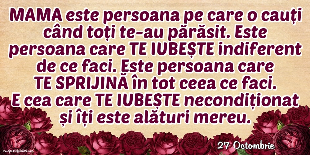 Felicitari de 27 Octombrie - 27 Octombrie - Mama!