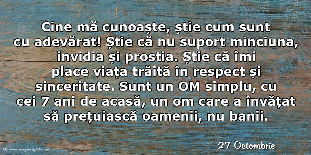 Felicitari de 27 Octombrie - 27 Octombrie - Cine mă cunoaște