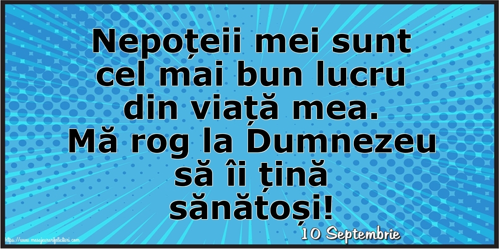 Felicitari de 10 Septembrie - 10 Septembrie - Nepoțeii mei sunt cel mai bun lucru din viață mea